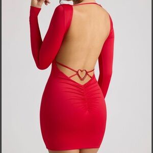 Oh Polly Long Sleeve Sweetheart Neckline Mini